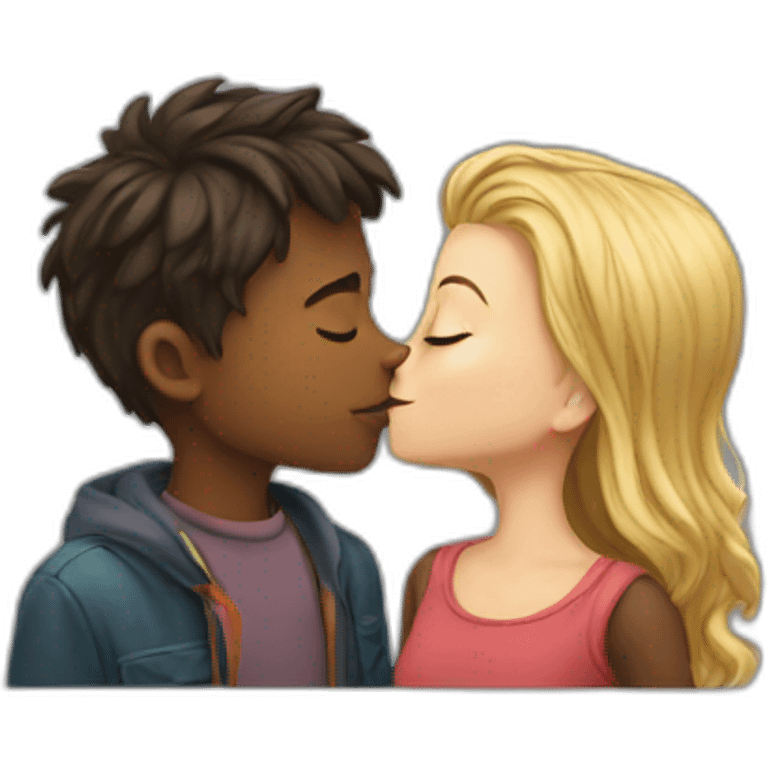 Boy kiss girl  emoji