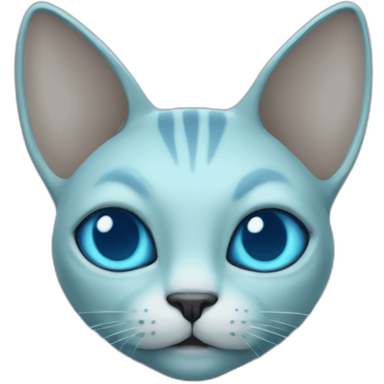 blue alien cat emoji