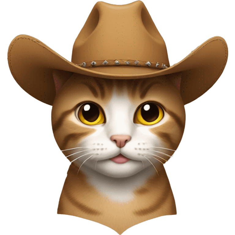 cat with a cowboy hat emoji