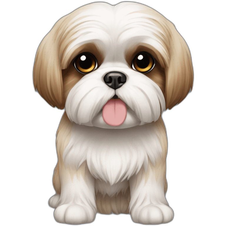 Dog American Shih Tzu full-body emoji