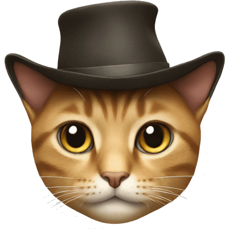 A cat with a hat emoji