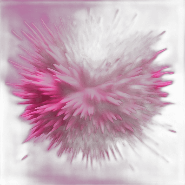 emoji of a pink explosion emoji