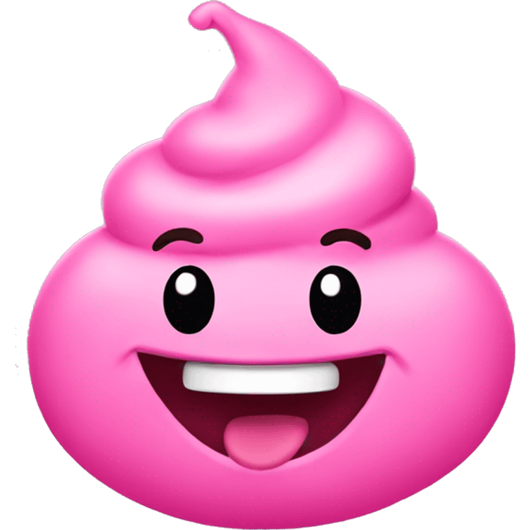 pink smiling poop emoji