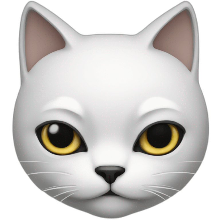 white cat bandit emoji