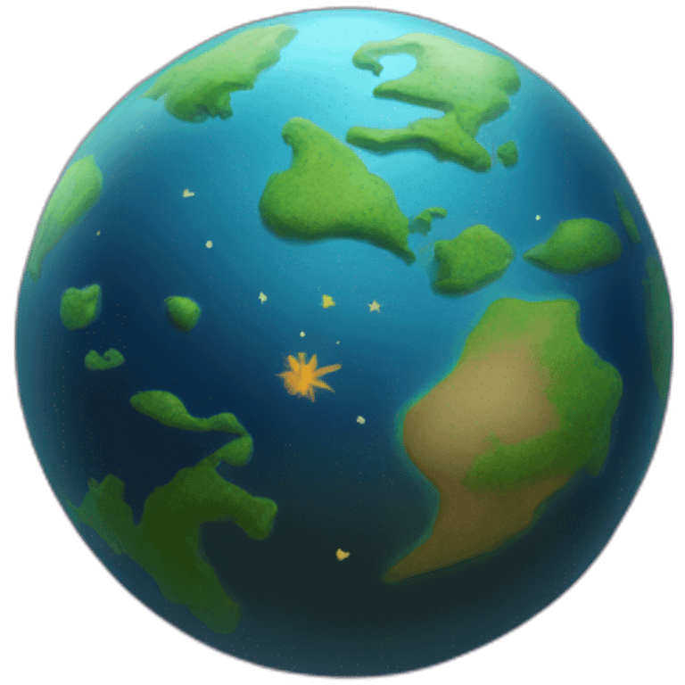 planet earth New Year's toy emoji