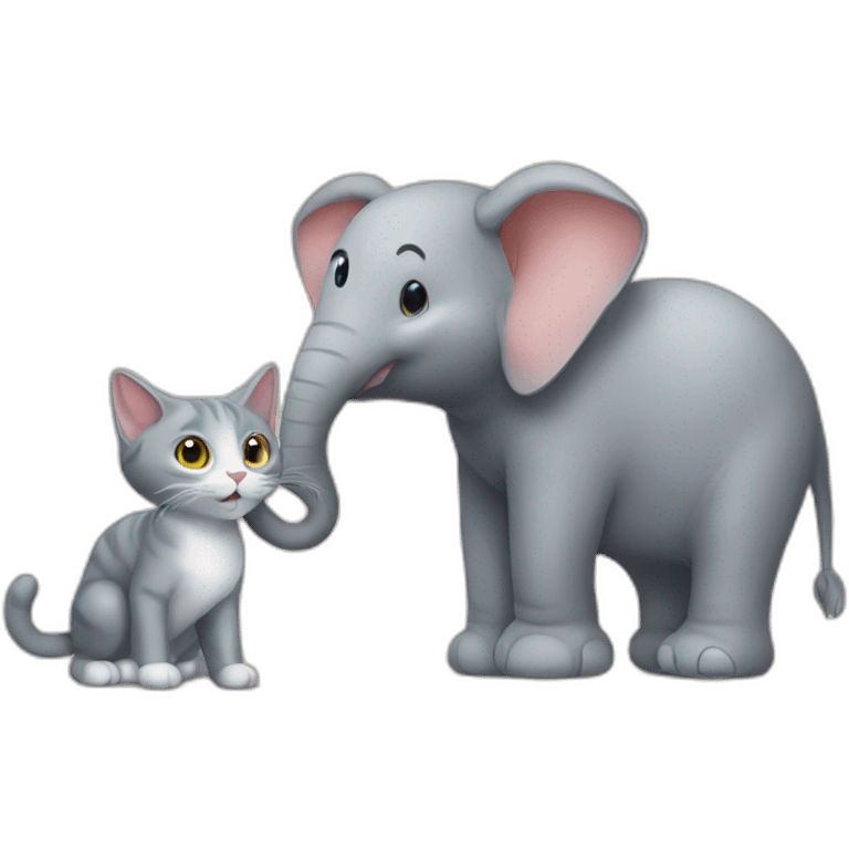 Cat with elephant emoji