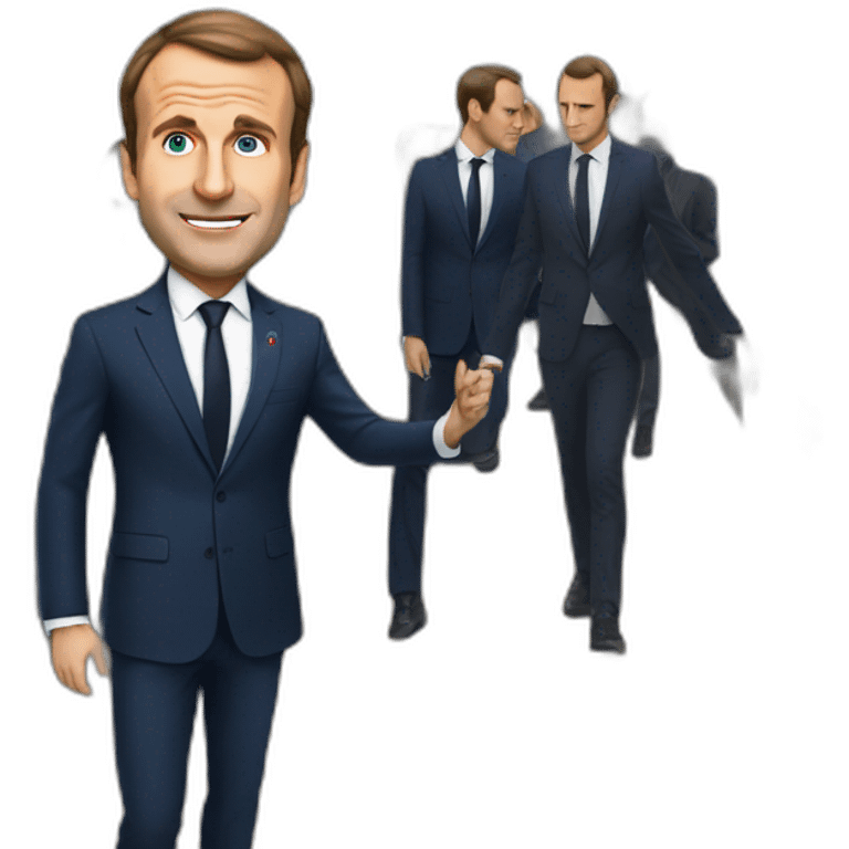 Macron en train de tigoler emoji