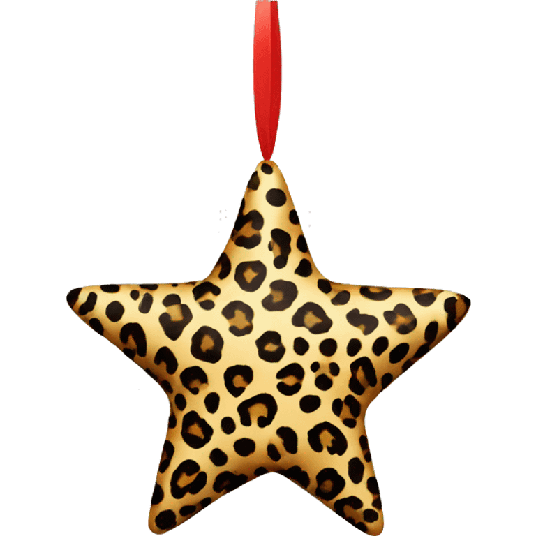 christmas decoration star leopard print emoji