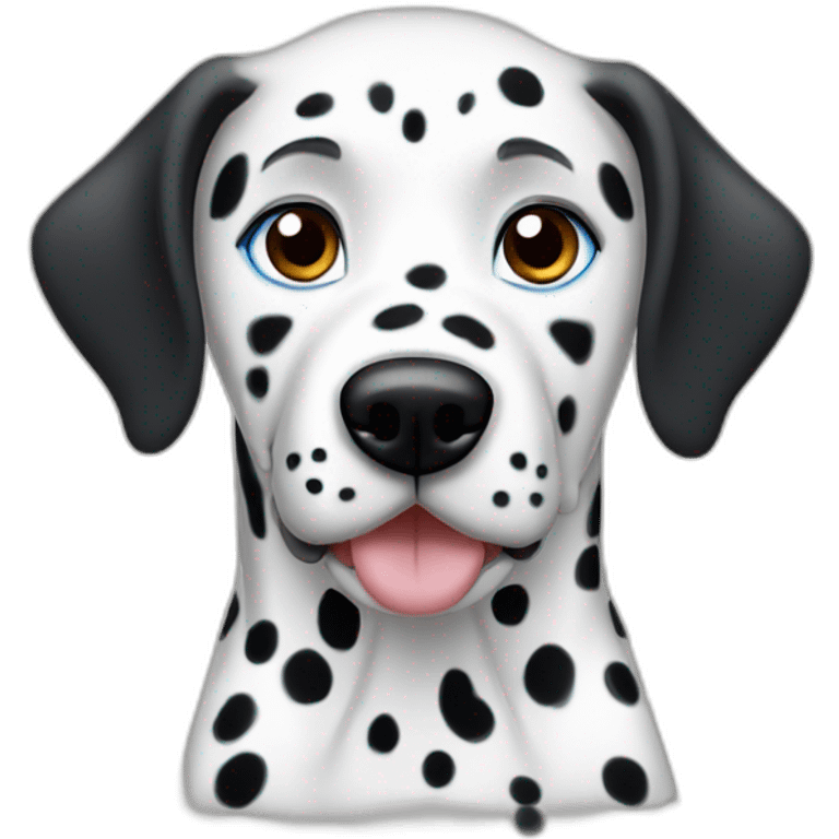 dalmatian with one blue eye one brown emoji