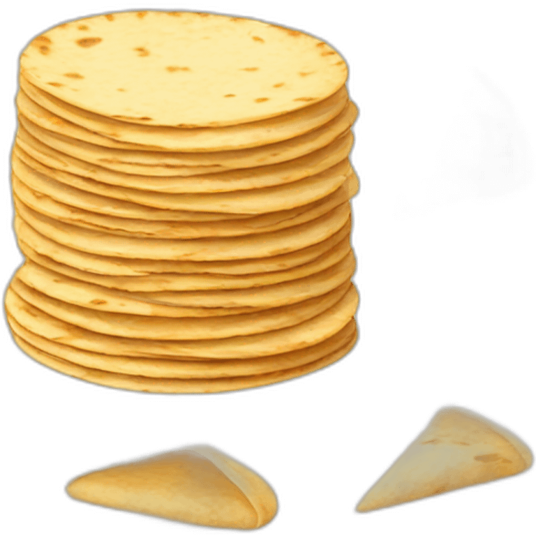 Small Stack of tortillas with some grill marks emoji