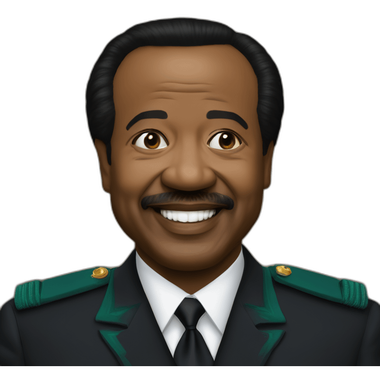 Le président Paul Biya heureux. emoji