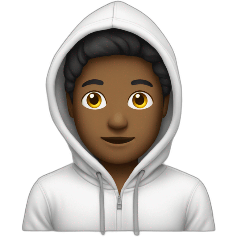 hoodie white emoji