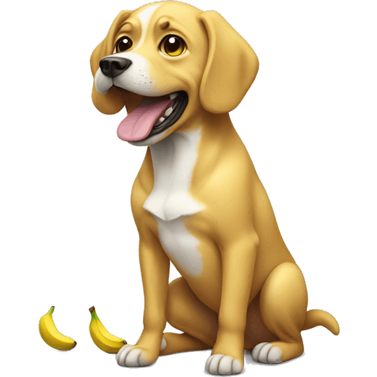 dog with banana emoji