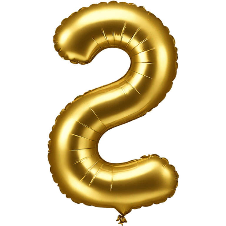 gold number 5 balloon emoji