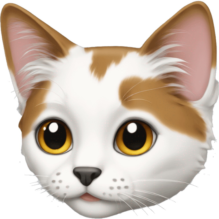 Mostly white calico  emoji