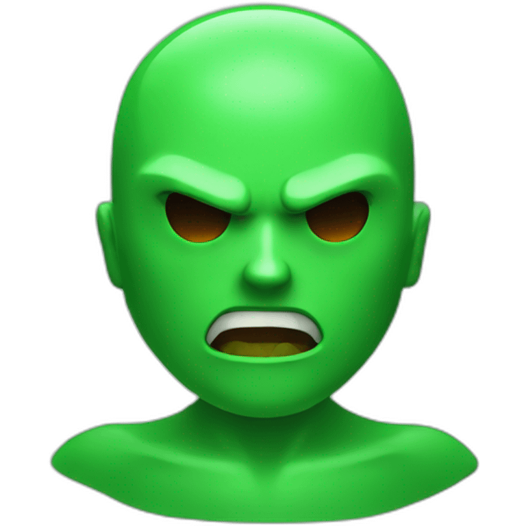 Evil computer green emoji