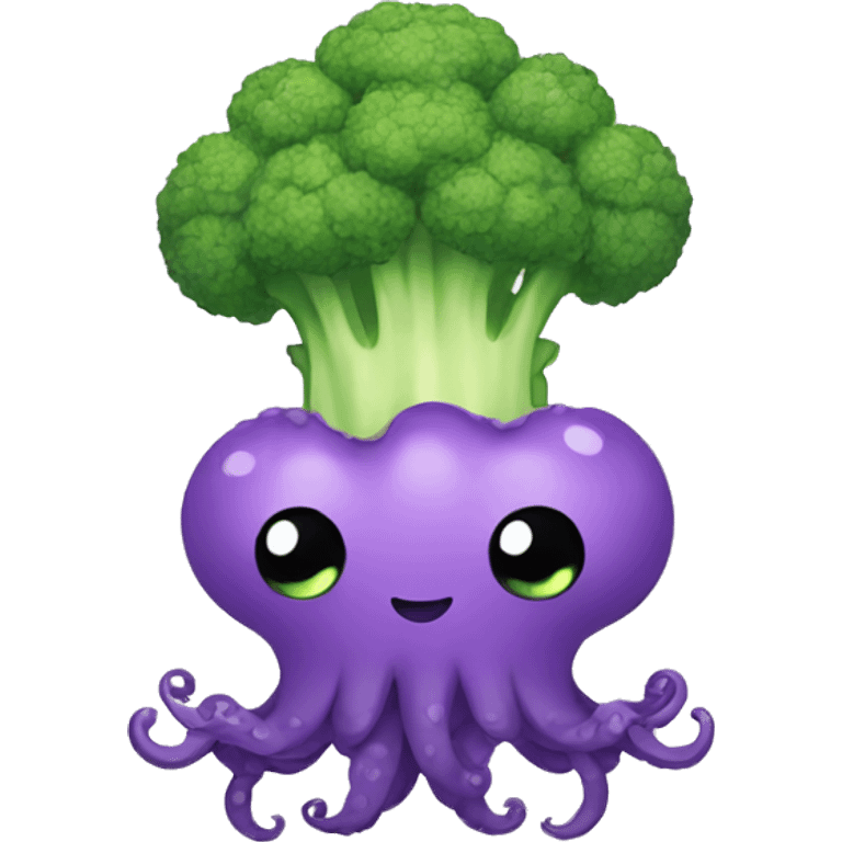 Kawaii broccoli octopus emoji