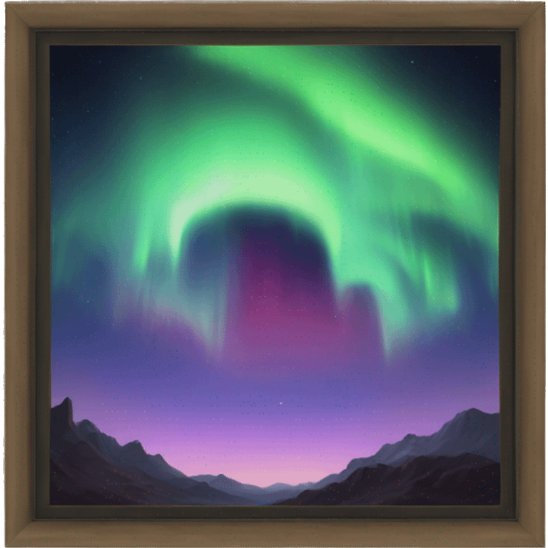 Aurora framed  emoji