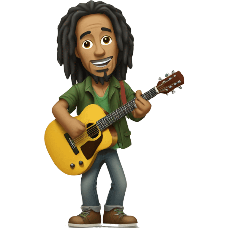 Bob marley with guitar emoji