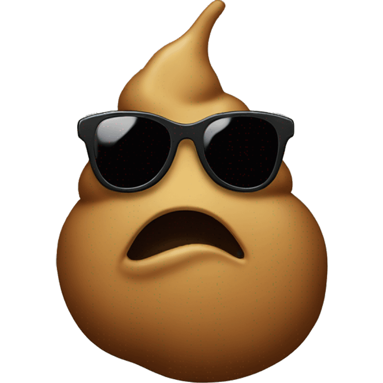 Poop with sunglasses  emoji