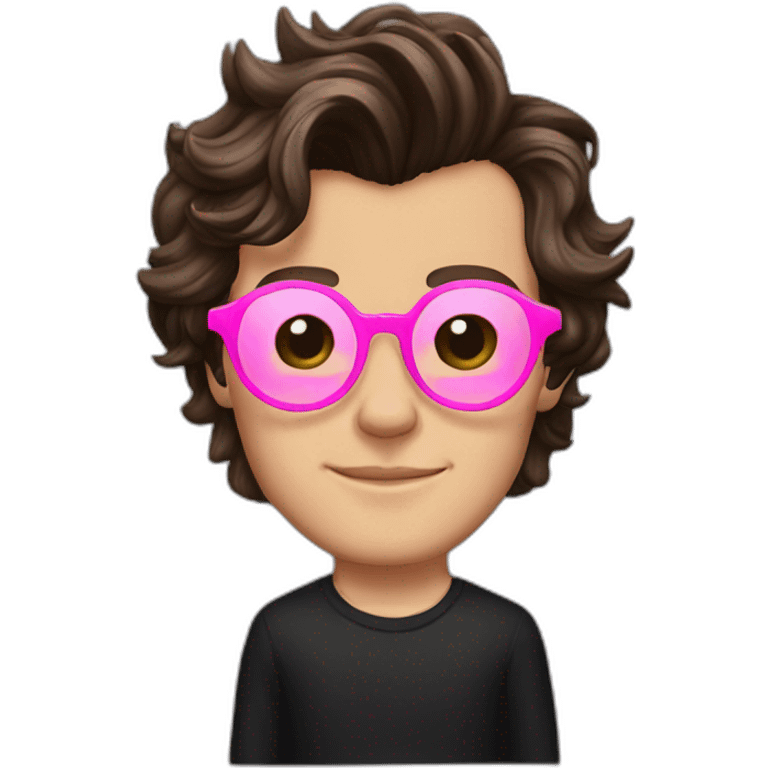 harry styles with pink glasses emoji