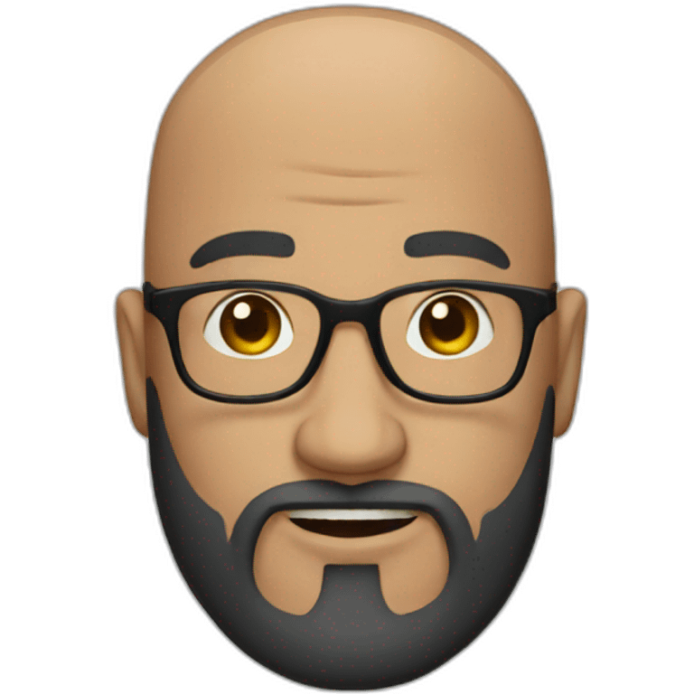 a bald men with glasses and a beard emoji