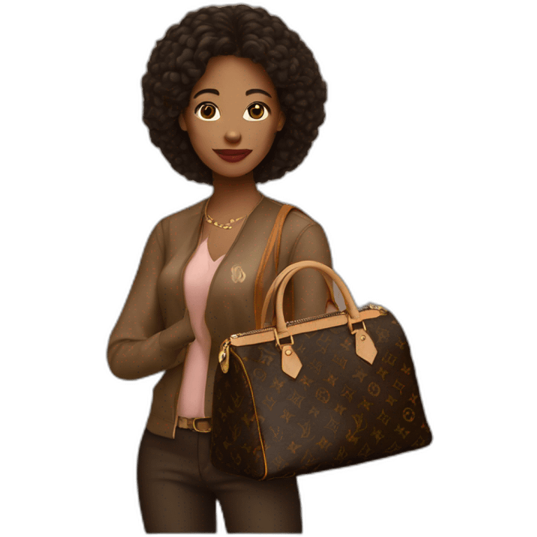 Woman with Louis Vuitton bag  emoji