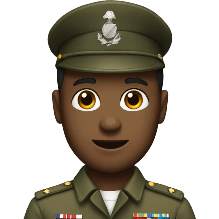 A guy in a military uniform emoji