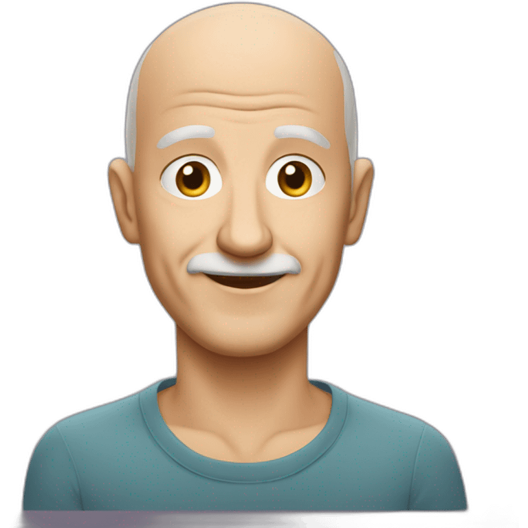 European bald IT guy in his sixties emoji