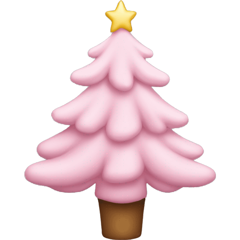 Light pink Christmas tree emoji