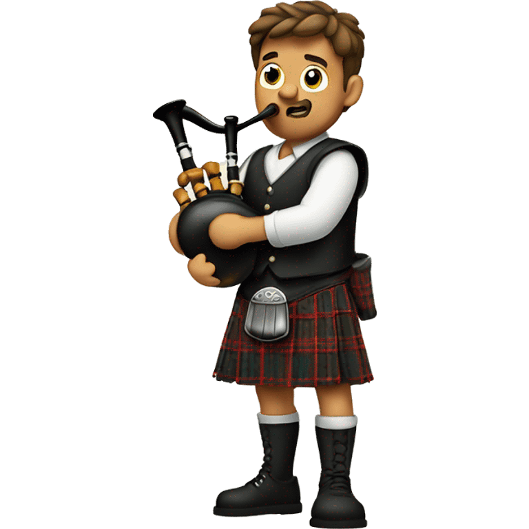 man in kilt playing the pipes emoji