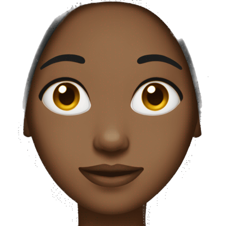 black girl with straight hair emoji