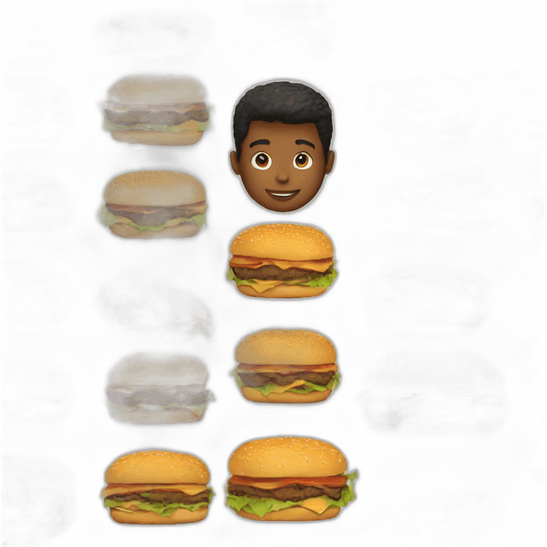 burger and boy emoji