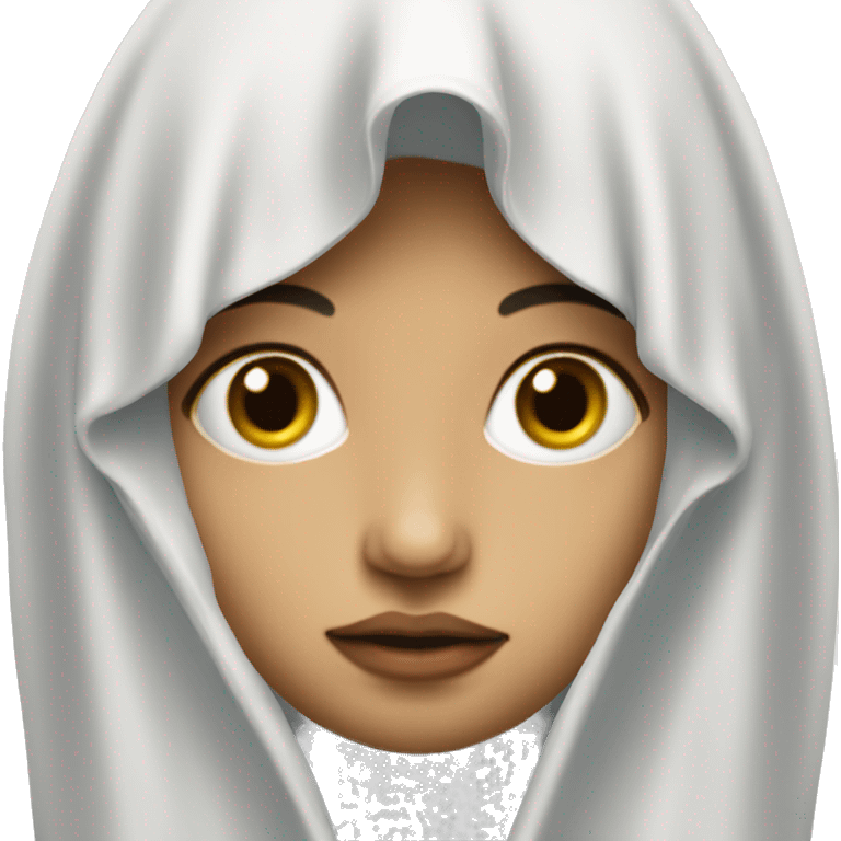 The Virgin Mary realistic face emoji