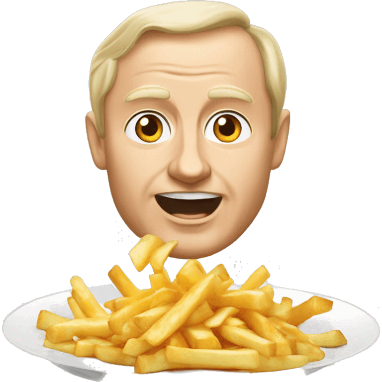 Vladimir Poutine mangeant une poutine  emoji