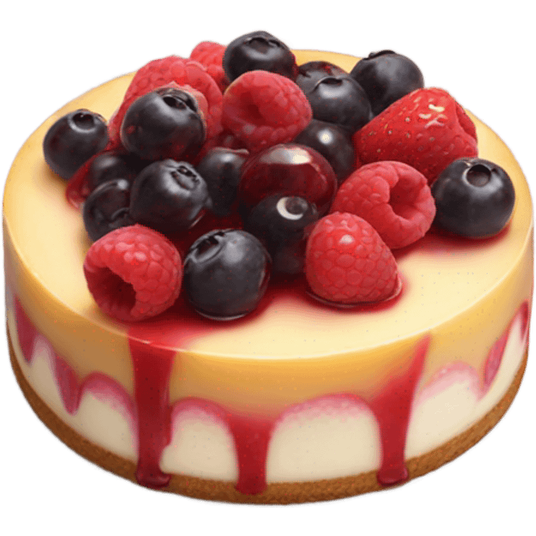 Realistic berry cheesecake  emoji