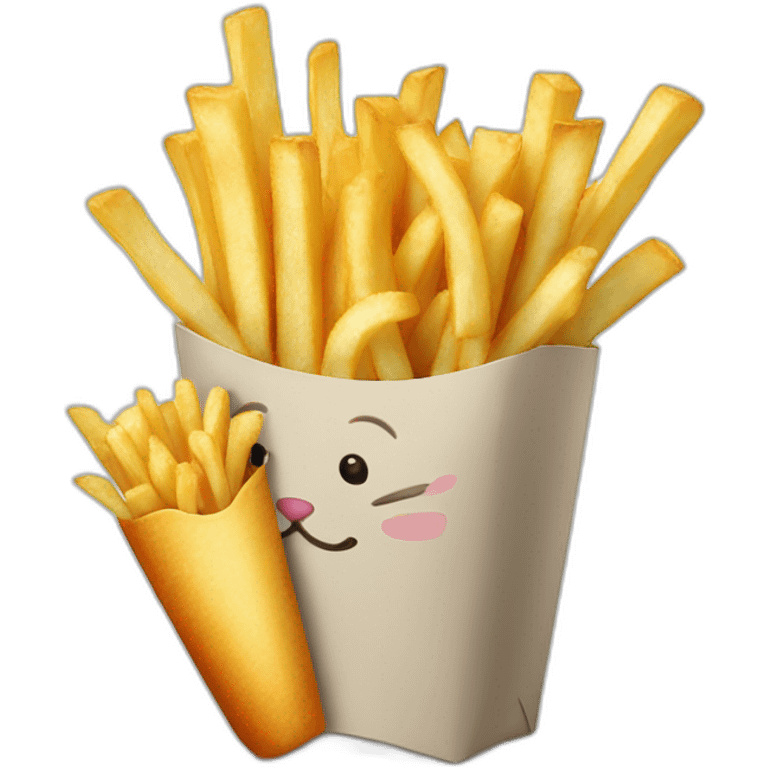 cat-eat-frenchfries emoji