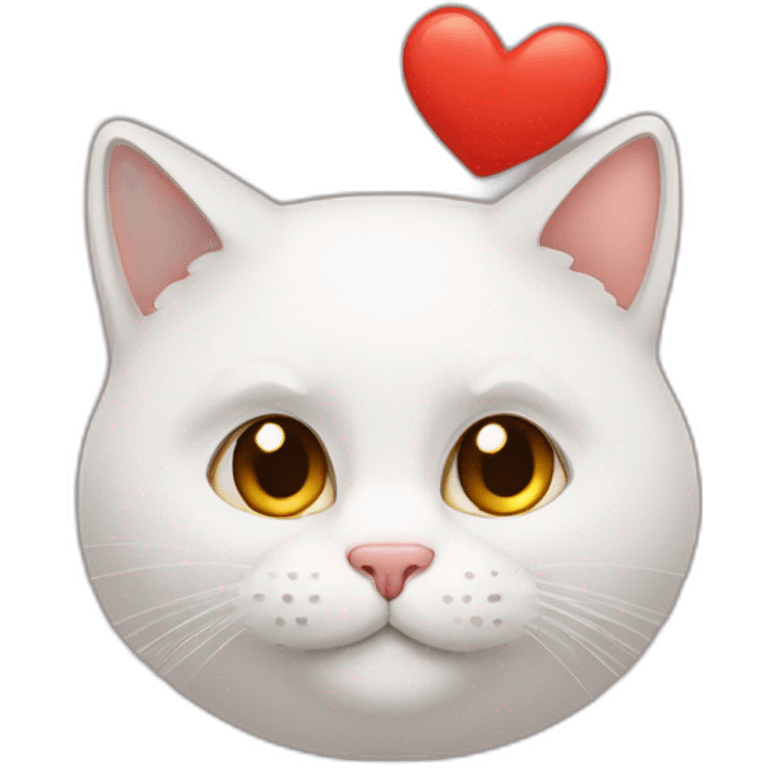 Coeur avec un chat emoji