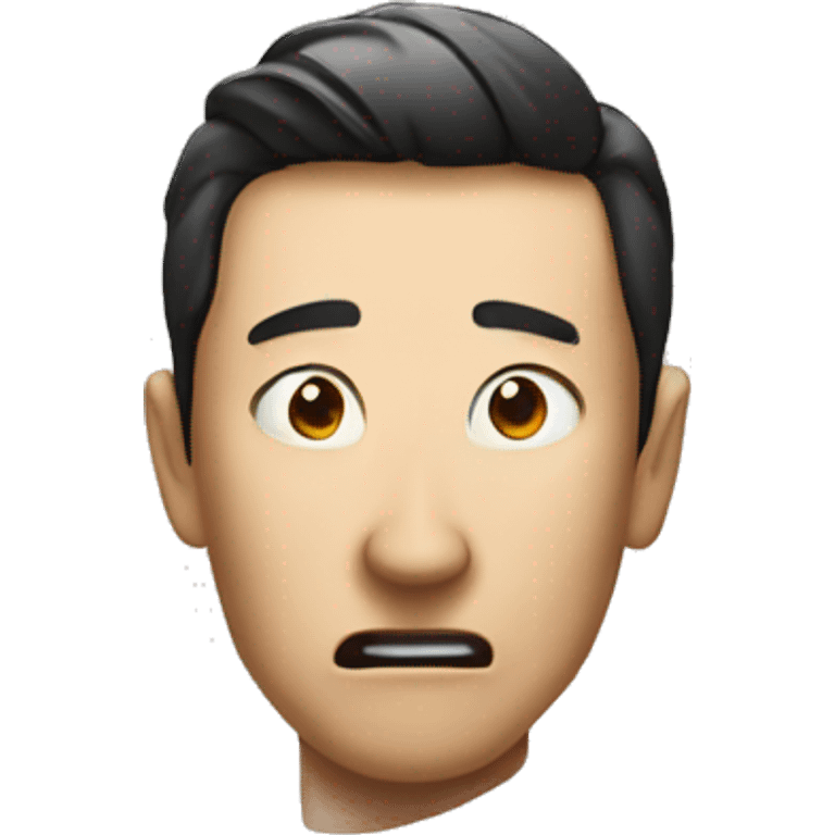 Chinese head with amazement emoji