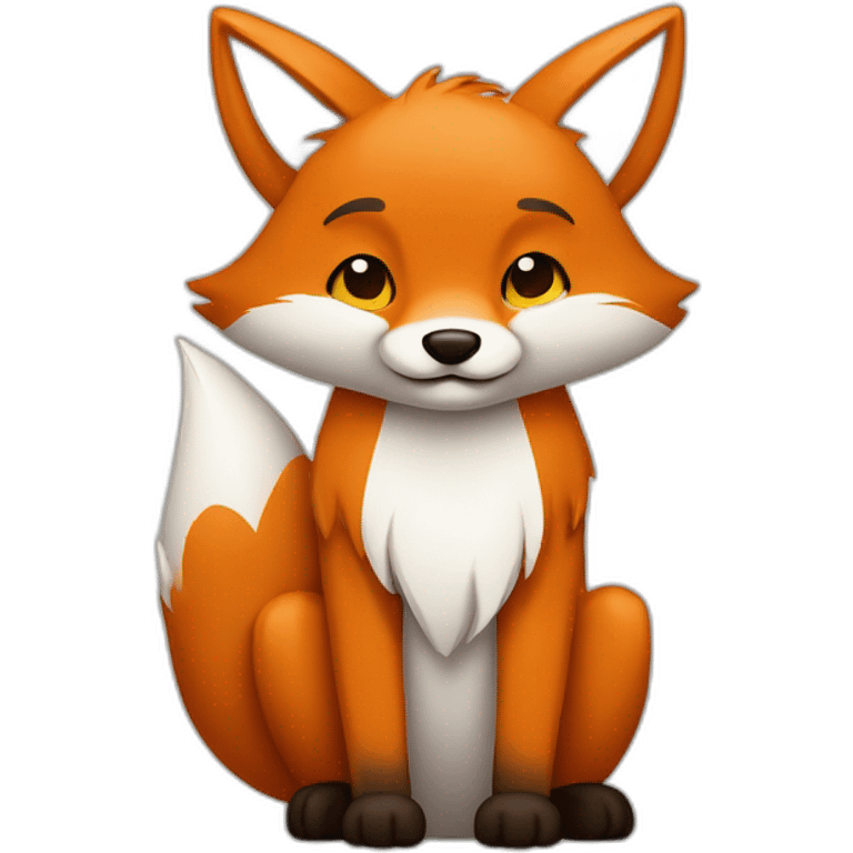 the fox folded his arms over his chest and raised an eyebrow emoji