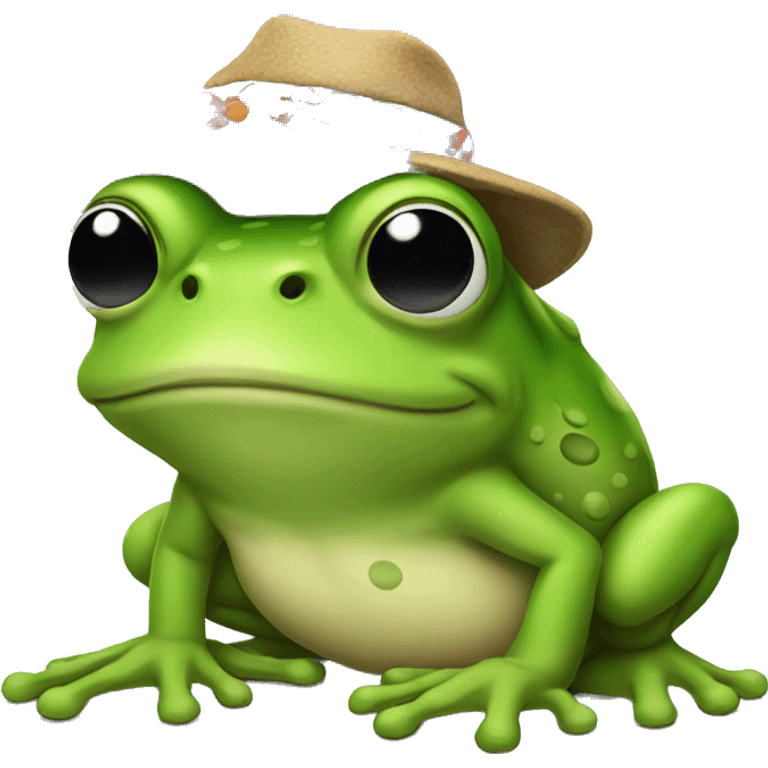 Hippie frog emoji