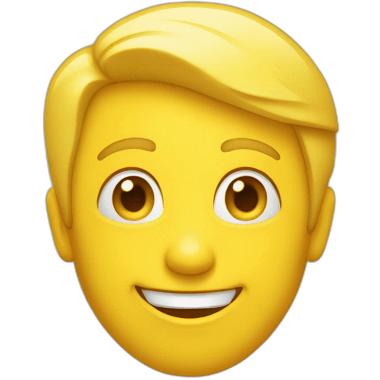 Classic yellow smiling-emoji with only one theet smiling emoji