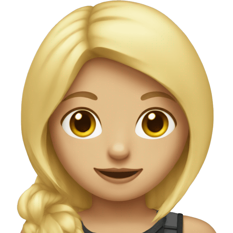 Cat with blonde girl emoji