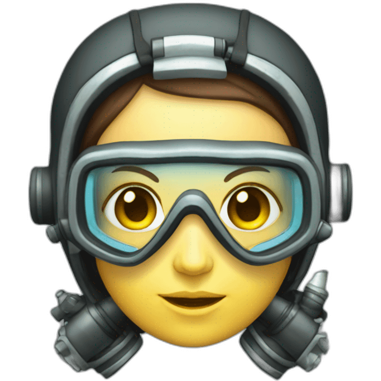 caucasian female deep sea diver emoji