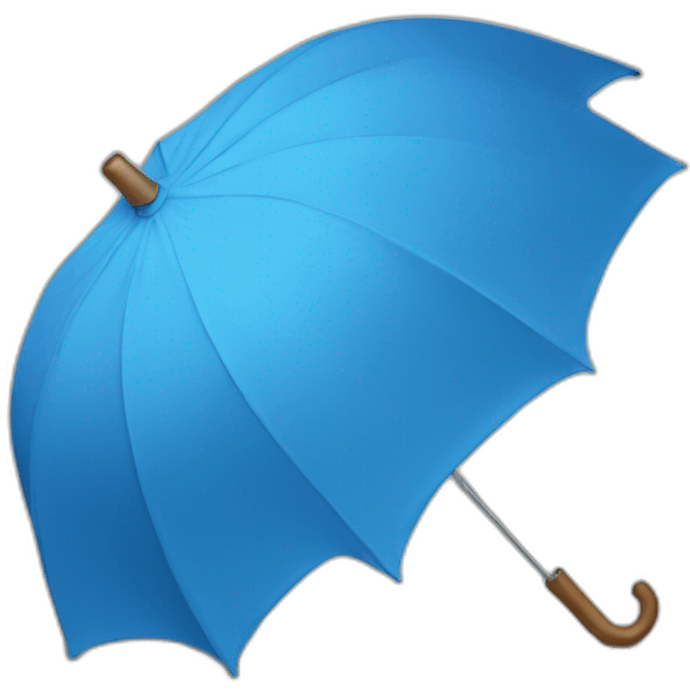 blue umbrella broken emoji