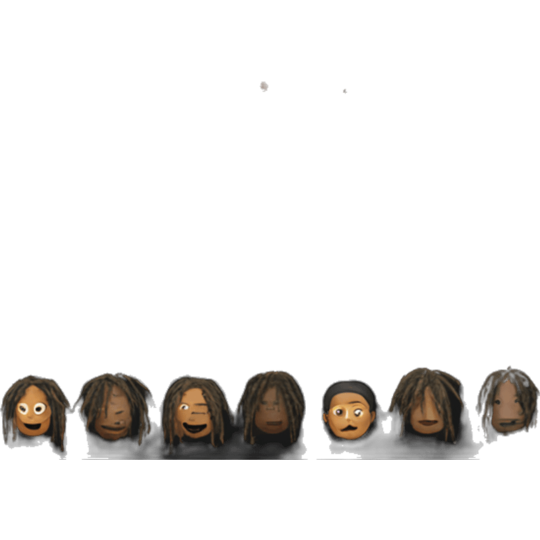 Dread locks on black guy emoji