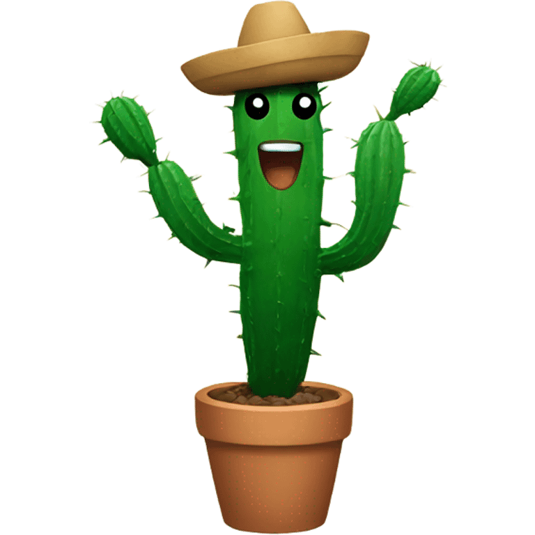 Dancing cactus  emoji