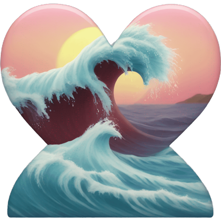 Waves Heart  emoji