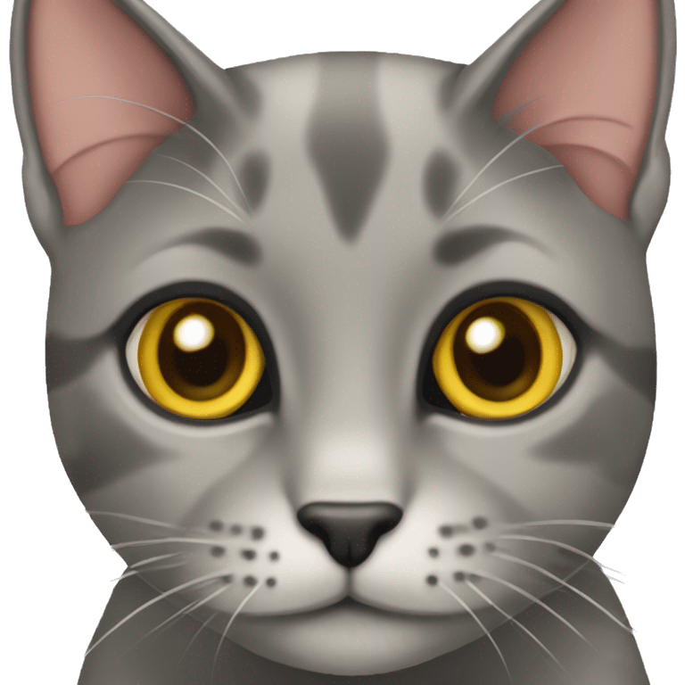 A small byt grown grey brindle cat emoji