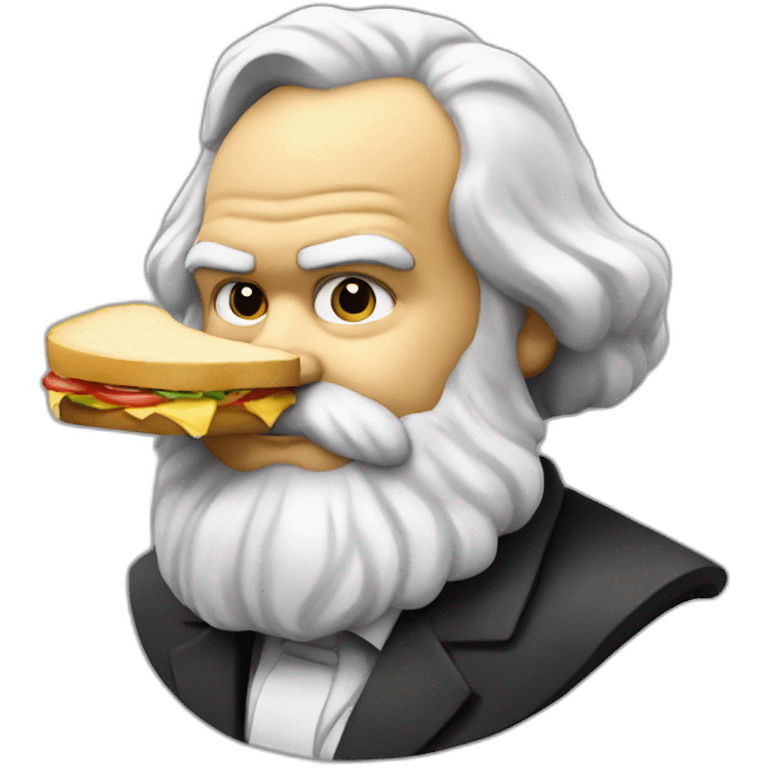 karl marx eating a sandwich emoji